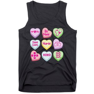 Nurse Conversation Hearts Valentines Day Tank Top