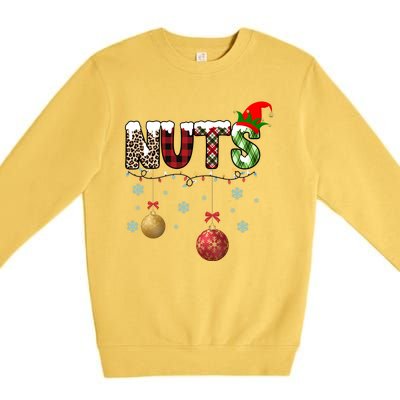 Nuts Christmas Holiday Festive Elf Premium Crewneck Sweatshirt