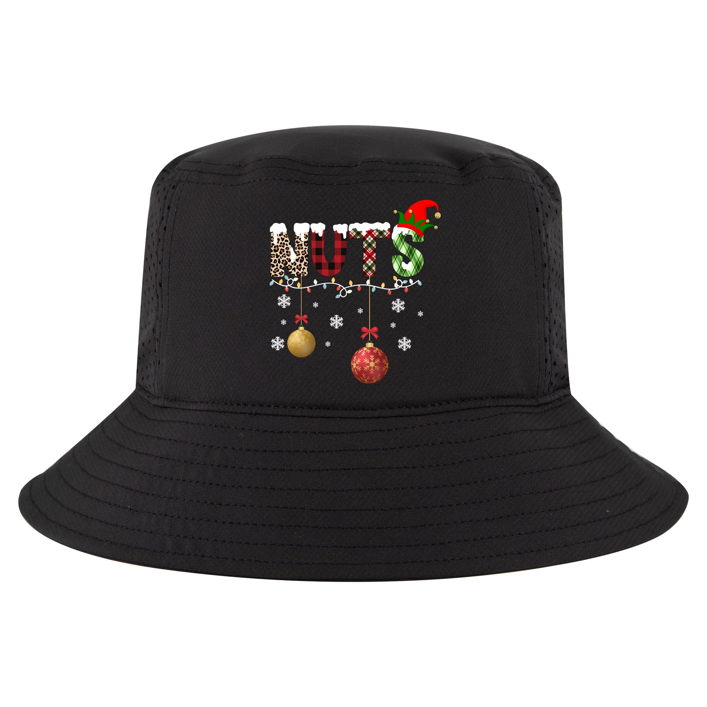Nuts Christmas Holiday Festive Elf Cool Comfort Performance Bucket Hat