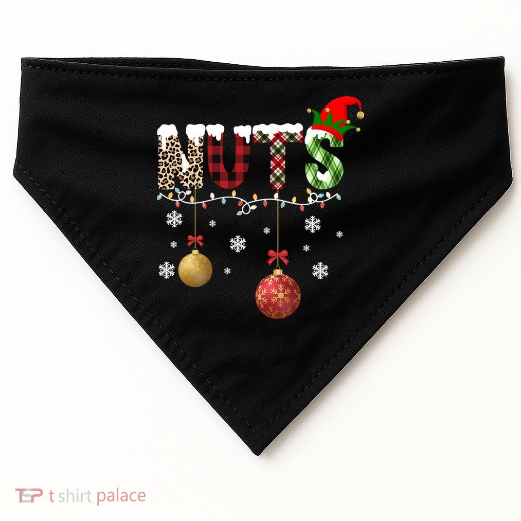Nuts Christmas Holiday Festive Elf USA-Made Doggie Bandana