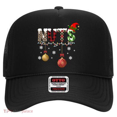 Nuts Christmas Holiday Festive Elf High Crown Mesh Back Trucker Hat