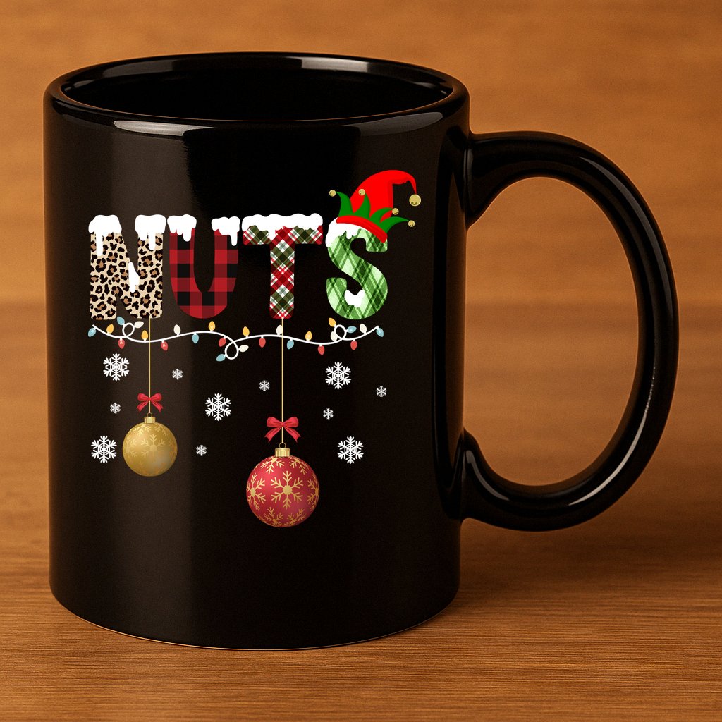 Nuts Christmas Holiday Festive Elf 11oz C Handle Ceramic Mug