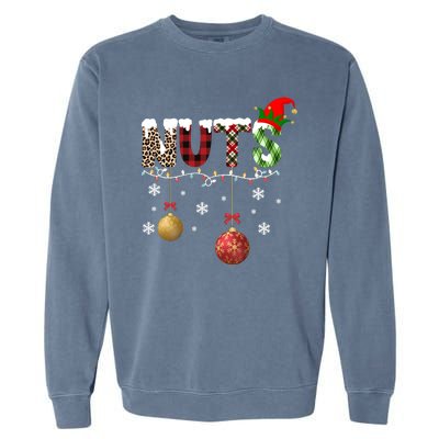 Nuts Christmas Holiday Festive Elf Garment-Dyed Sweatshirt