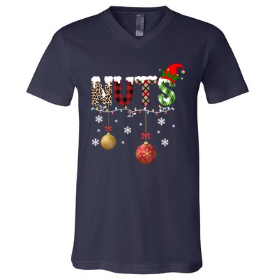 Nuts Christmas Holiday Festive Elf V-Neck T-Shirt