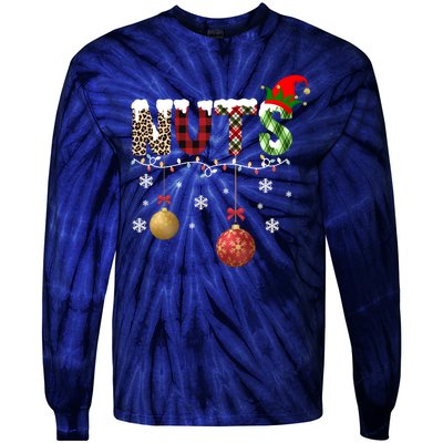 Nuts Christmas Holiday Festive Elf Tie-Dye Long Sleeve Shirt