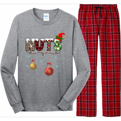 Nuts Christmas Holiday Festive Elf Long Sleeve Pajama Set