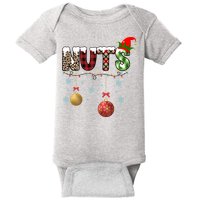Nuts Christmas Holiday Festive Elf Baby Bodysuit