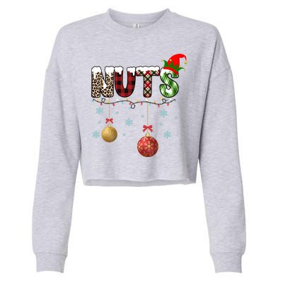 Nuts Christmas Holiday Festive Elf Cropped Pullover Crew