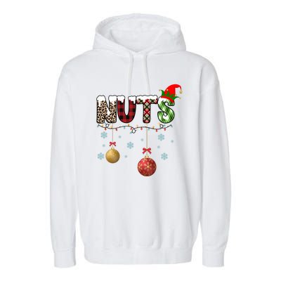 Nuts Christmas Holiday Festive Elf Garment-Dyed Fleece Hoodie