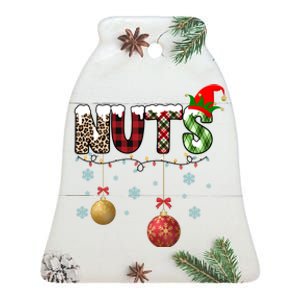 Nuts Christmas Holiday Festive Elf Ceramic Bell Ornament