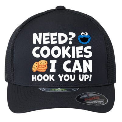 Need Cookies I Can Hook You Up Funny Baker Pastry Baking Flexfit Unipanel Trucker Cap