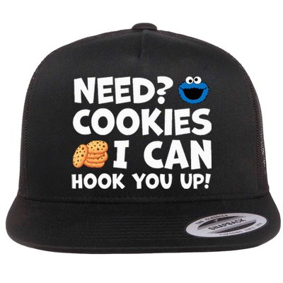 Need Cookies I Can Hook You Up Funny Baker Pastry Baking Flat Bill Trucker Hat