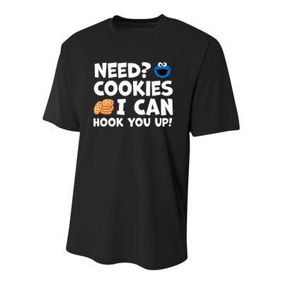 Need Cookies I Can Hook You Up Funny Baker Pastry Baking Youth Performance Sprint T-Shirt