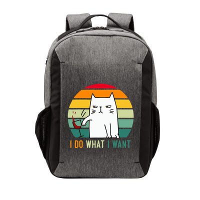 Naughty Cat I Do What I Want Funny Cat Vintage Retro Vector Backpack