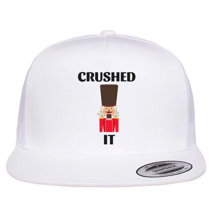 Nutcracker Crushed It Christmas Flat Bill Trucker Hat