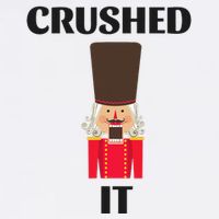 Nutcracker Crushed It Christmas Flat Bill Trucker Hat