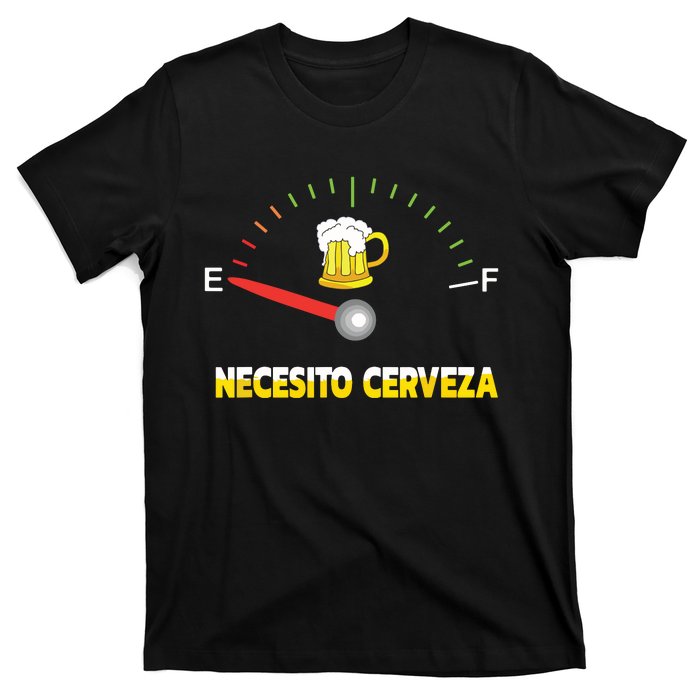 Necesito Cerveza I Need Beer In Spanish Design T-Shirt