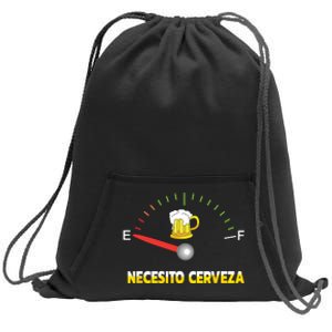 Necesito Cerveza I Need Beer In Spanish Design Sweatshirt Cinch Pack Bag