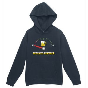 Necesito Cerveza I Need Beer In Spanish Design Urban Pullover Hoodie