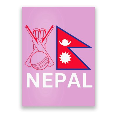 Nepal Cricket Jersey 2024 Cricket Flag Of Nepal Poster