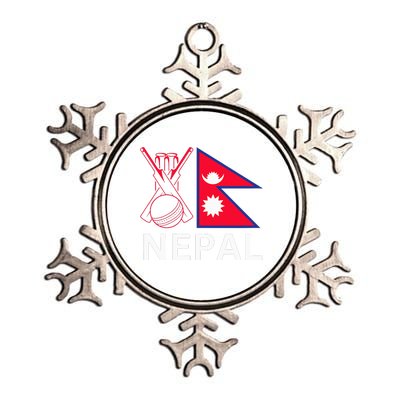 Nepal Cricket Jersey 2024 Cricket Flag Of Nepal Metallic Star Ornament