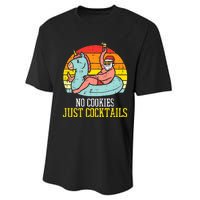 No Cookies Just Cocktails Santa Summer Christmas In July Xmas Performance Sprint T-Shirt