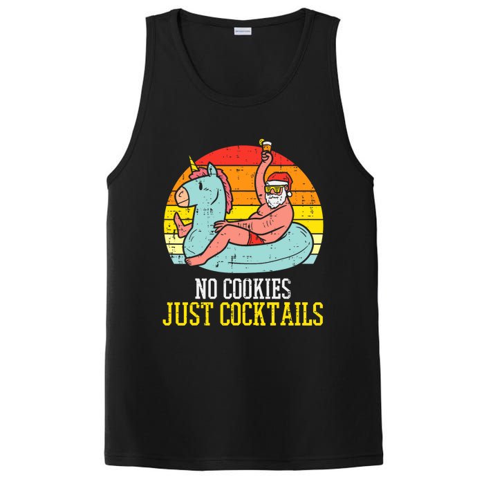 No Cookies Just Cocktails Santa Summer Christmas In July Xmas PosiCharge Competitor Tank