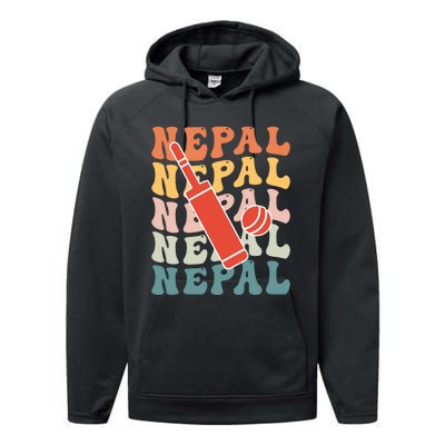 Nepal Cricket Jersey Performance Fleece Hoodie