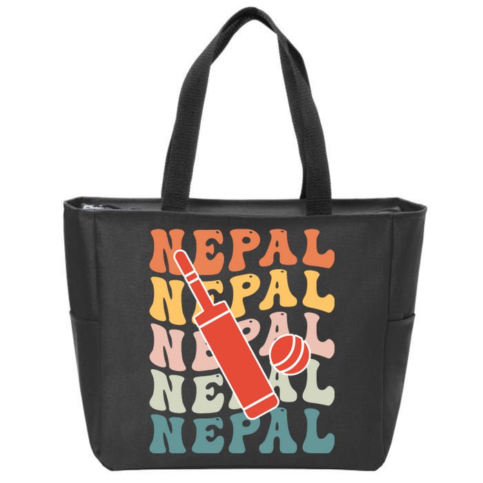 Nepal Cricket Jersey Zip Tote Bag