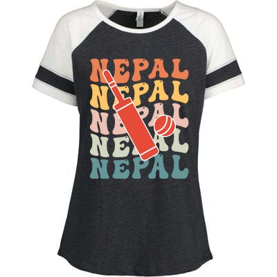 Nepal Cricket Jersey Enza Ladies Jersey Colorblock Tee