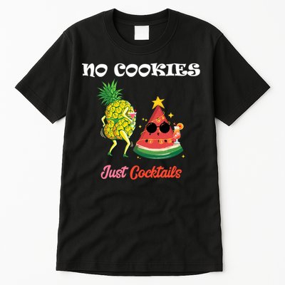 No Cookies Just Cocktails Summer Christmas In July Tall T-Shirt