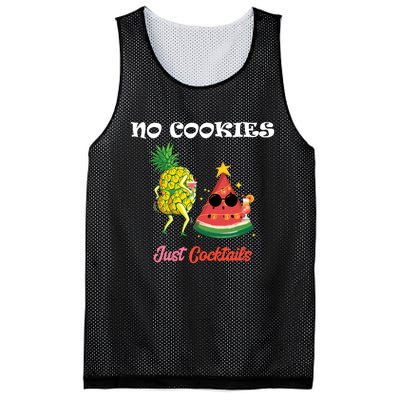 No Cookies Just Cocktails Summer Christmas In July Mesh Reversible Basketball Jersey Tank