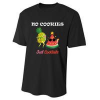 No Cookies Just Cocktails Summer Christmas In July Performance Sprint T-Shirt