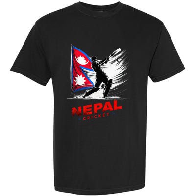 Nepal Cricket Jersey 2024 Cricket Flag Of Nepal Garment-Dyed Heavyweight T-Shirt