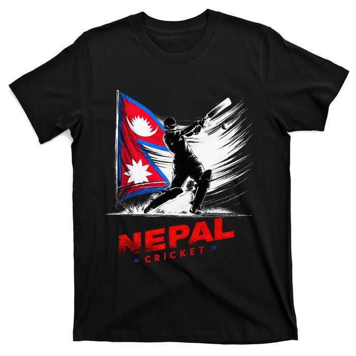 Nepal Cricket Jersey 2024 Cricket Flag Of Nepal T-Shirt