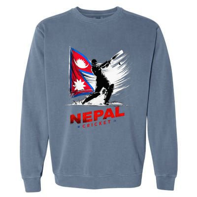 Nepal Cricket Jersey 2024 Cricket Flag Of Nepal Garment-Dyed Sweatshirt