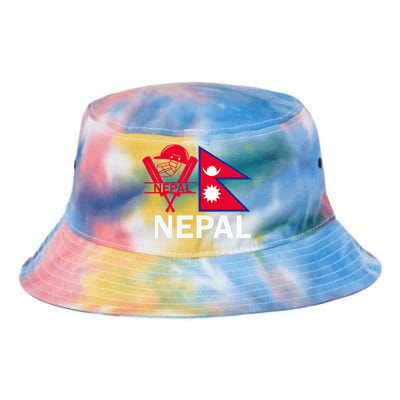 Nepal Cricket Jersey 2024 Team Flag Nepal Cricket Tie Dye Newport Bucket Hat