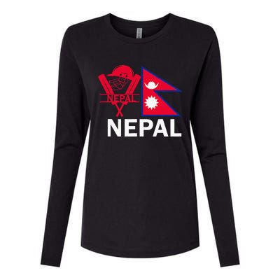 Nepal Cricket Jersey 2024 Team Flag Nepal Cricket Womens Cotton Relaxed Long Sleeve T-Shirt