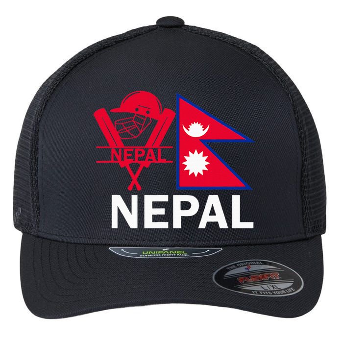 Nepal Cricket Jersey 2024 Team Flag Nepal Cricket Flexfit Unipanel Trucker Cap