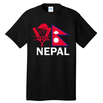 Nepal Cricket Jersey 2024 Team Flag Nepal Cricket Tall T-Shirt