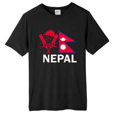 Nepal Cricket Jersey 2024 Team Flag Nepal Cricket Tall Fusion ChromaSoft Performance T-Shirt