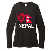 Nepal Cricket Jersey 2024 Team Flag Nepal Cricket Womens CVC Long Sleeve Shirt