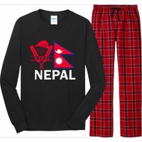 Nepal Cricket Jersey 2024 Team Flag Nepal Cricket Long Sleeve Pajama Set