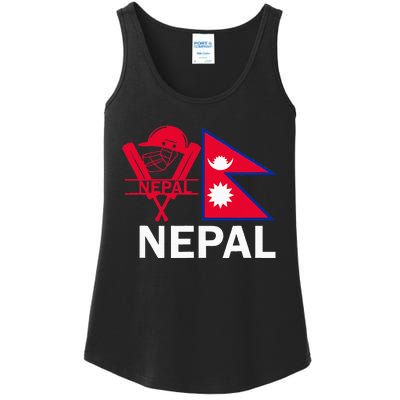 Nepal Cricket Jersey 2024 Team Flag Nepal Cricket Ladies Essential Tank