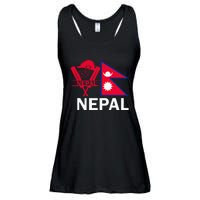 Nepal Cricket Jersey 2024 Team Flag Nepal Cricket Ladies Essential Flowy Tank