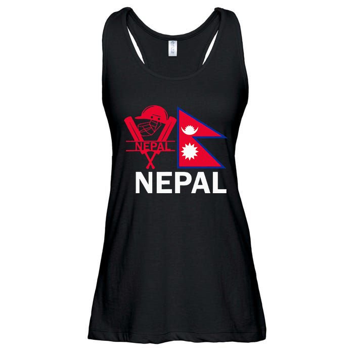 Nepal Cricket Jersey 2024 Team Flag Nepal Cricket Ladies Essential Flowy Tank