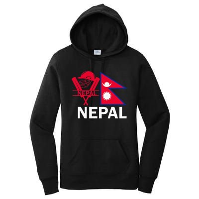 Nepal Cricket Jersey 2024 Team Flag Nepal Cricket Women's Pullover Hoodie