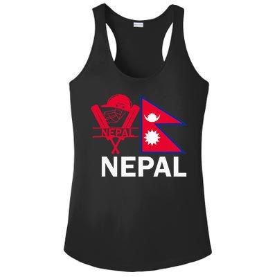 Nepal Cricket Jersey 2024 Team Flag Nepal Cricket Ladies PosiCharge Competitor Racerback Tank