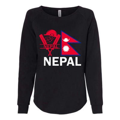 Nepal Cricket Jersey 2024 Team Flag Nepal Cricket Womens California Wash Sweatshirt