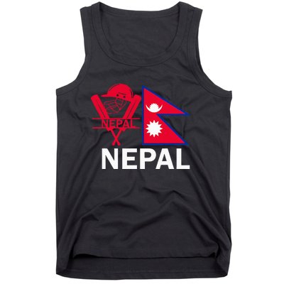 Nepal Cricket Jersey 2024 Team Flag Nepal Cricket Tank Top